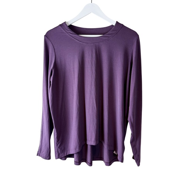 Athleta Tops - Athleta Purple Long Sleeve Top Tunic High Low‎ Hem Casual Athleisure Womens
